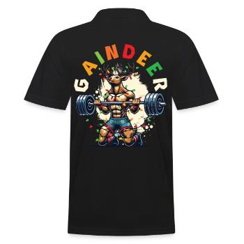 Gaindeer Noël Fitness Renne Dicton - Polo Homme - noir - Dos - Kai (181cm)
