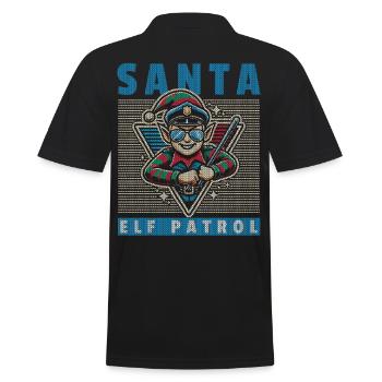 Patrouille du Père Noël Joyeux Noël - Polo Homme - noir - Dos - Kai (181cm)
