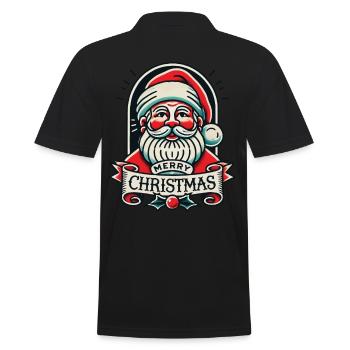 Tatouage Style Noël Streetwear Esthétique - Polo Homme - noir - Dos - Kai (181cm)