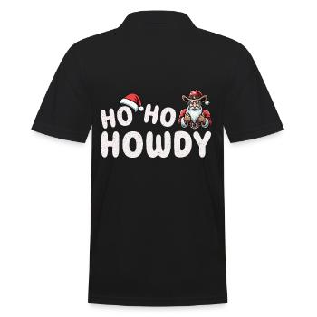 Père Noël Cowboy Ho Ho Howdy - Polo Homme - noir - Dos - Kai (181cm)
