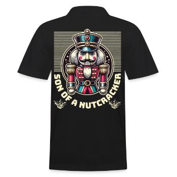 Son of a Nutcracker Funny Sarcasm - Men's Polo Shirt - black - Back - Kai (181cm)