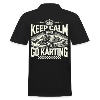 Restez calme et faites du kart - Polo Homme - noir - Dos - Kai (181cm)