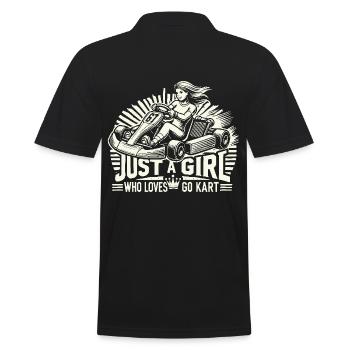 Une fille qui adore le karting - Polo Homme - noir - Dos - Kai (181cm)