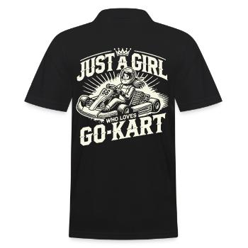 Juste une fille qui aime le karting - Polo Homme - noir - Dos - Kai (181cm)