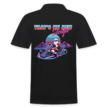 Père Noël Go-Kart Retro Vaporwave Style - Polo Homme - noir - Dos - Kai (181cm)