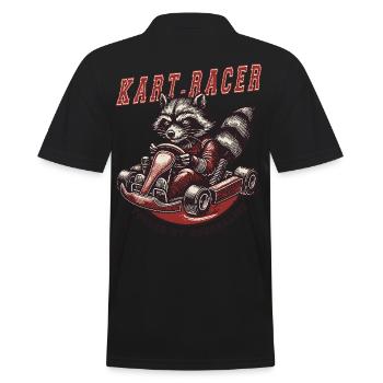 Pilote de kart raton laveur dans l’aventure du kart - Polo Homme - noir - Dos - Kai (181cm)
