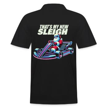 Go-Kart Retro Santa Claus Sleigh Adventure - Polo Homme - noir - Dos - Kai (181cm)