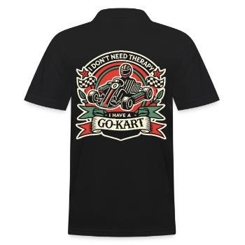 Go-Kart Driver Rétro Dicton Design - Polo Homme - noir - Dos - Kai (181cm)