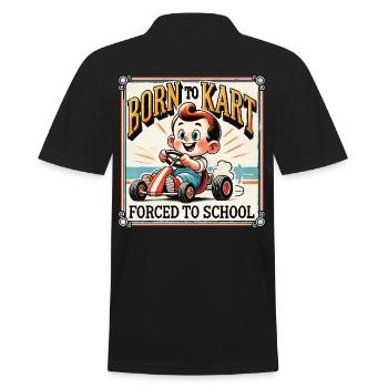 Né pour le karting look vintage - Polo Homme - noir - Dos - Kai (181cm)