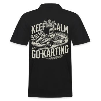 Restez calme et faites du karting - Polo Homme - noir - Dos - Kai (181cm)