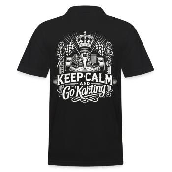 Restez calme et faites du kart - Polo Homme - noir - Dos - Kai (181cm)