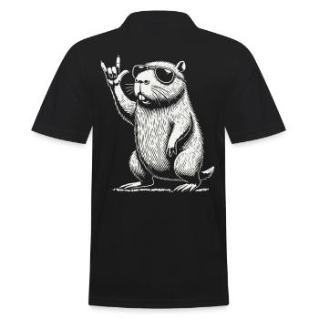 Musique Rock Heavy Metal Festival Capybara - Polo Homme - noir - Dos - Kai (181cm)