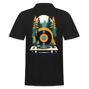 Scène de musique rétro platine Forest Design - Polo Homme - noir - Dos - Kai (181cm)