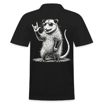 Opossum Rock Music Festival Rétro Heavy Metal - Polo Homme - noir - Dos - Kai (181cm)