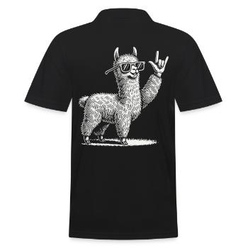 Musique Rock Llama Festival Conception de concert - Polo Homme - noir - Dos - Kai (181cm)