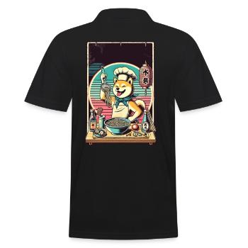 Shiba Hund Ramen Chefkoch Lustige Hunde Japan - Männer Poloshirt - Schwarz - Hinten - Kai (181cm)