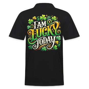 Glückstag Heute St. Patrick's Day - Männer Poloshirt - Schwarz - Hinten - Kai (181cm)