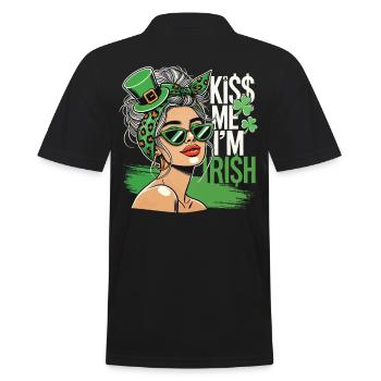 Embrasse-moi Je suis irlandais Motif de la fête de la Saint-Patrick - Polo Homme - noir - Dos - Kai (181cm)
