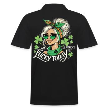 Fille, je suis heureuse aujourd’hui la Saint-Patrick - Polo Homme - noir - Dos - Kai (181cm)