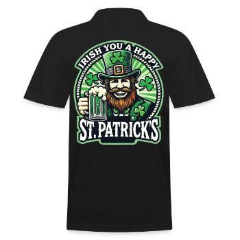 Bénédiction irlandaise Célébration de la Saint-Patrick - Polo Homme - noir - Dos - Kai (181cm)