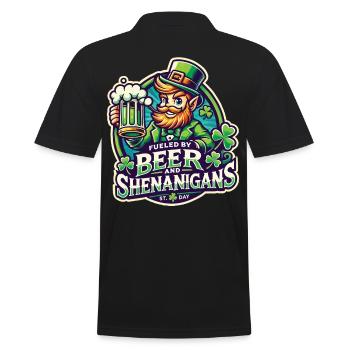 Bière et manigances de la Saint-Patrick - Polo Homme - noir - Dos - Kai (181cm)