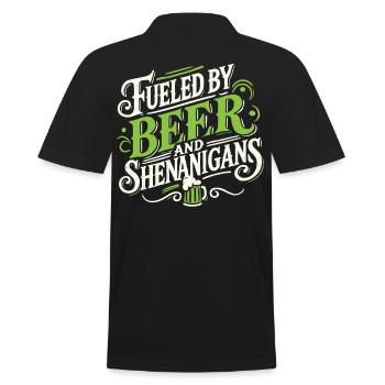 Bière et farces de la Saint-Patrick Motivation - Polo Homme - noir - Dos - Kai (181cm)