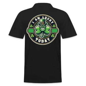 Saint-Patrick Trèfle chanceux Je suis aujourd’hui - Polo Homme - noir - Dos - Kai (181cm)
