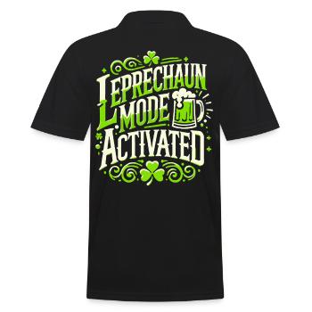 Leprechaun Mode Activates St. Patrick's Day - Men's Polo Shirt - black - Back - Kai (181cm)