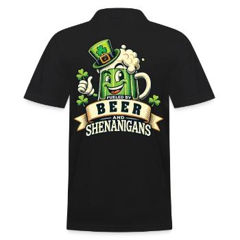 Bière et farces de la Saint-Patrick - Polo Homme - noir - Dos - Kai (181cm)