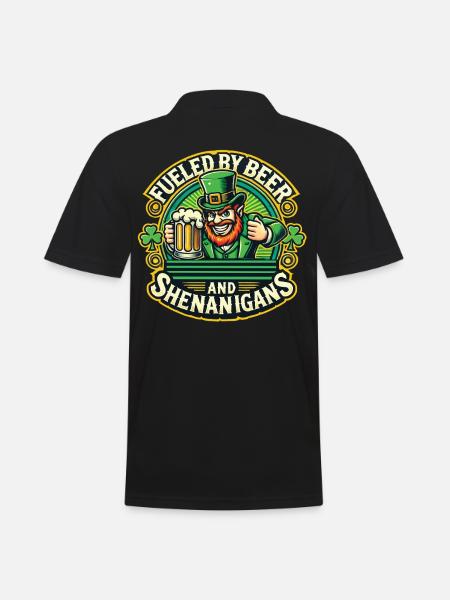 Saint-Patrick : Bière et farce - Polo Homme - noir