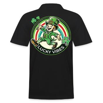 Joyeuses vibrations de la Saint-Patrick - Polo Homme - noir - Dos - Kai (181cm)