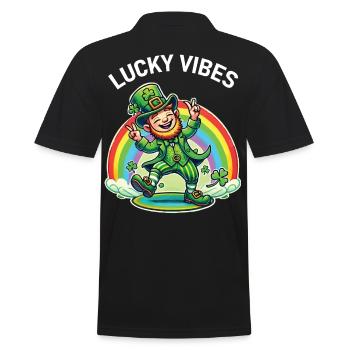 Joyeuses vibrations de la Saint-Patrick - Polo Homme - noir - Dos - Kai (181cm)