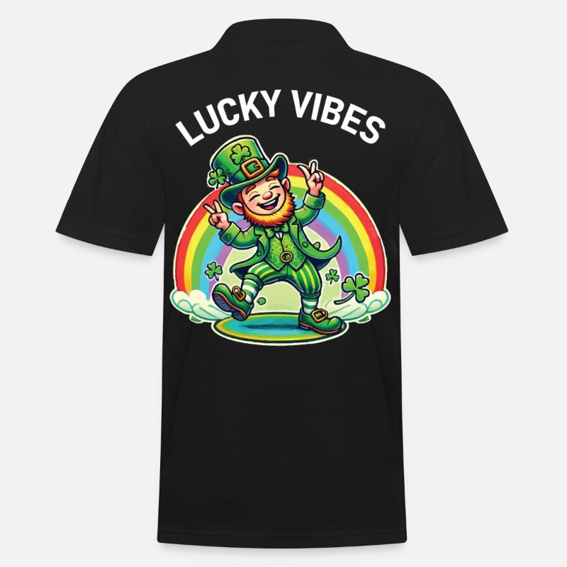 Joyeuses vibrations de la Saint-Patrick - Polo Homme - noir