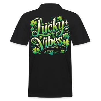 Saint-Patrick Lucky Vibes Design - Polo Homme - noir - Dos - Kai (181cm)