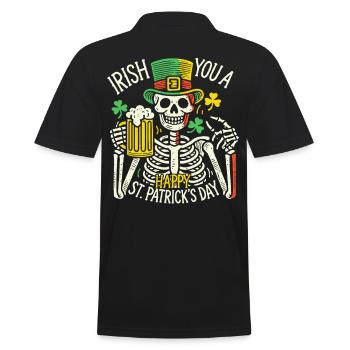 Joyeuse fête des squelettes de la Saint-Patrick - Polo Homme - noir - Dos - Kai (181cm)