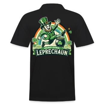 St. Patrick's Day Part-Time Leprechaun - Men's Polo Shirt - black - Back - Kai (181cm)