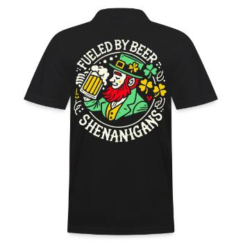 S’amuser à la Saint-Patrick avec de la bière - Polo Homme - noir - Dos - Kai (181cm)