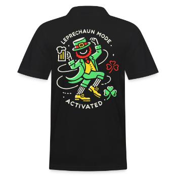 St. Patrick's Day Leprechaun Mode Enabled - Men's Polo Shirt - black - Back - Kai (181cm)