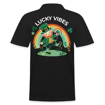 Des ondes porte-bonheur pour la Saint-Patrick - Polo Homme - noir - Dos - Kai (181cm)