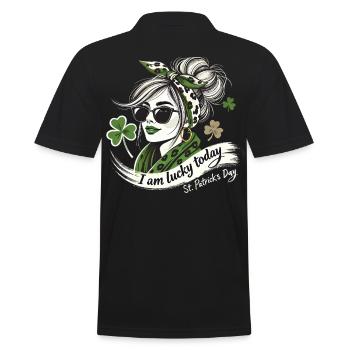 Saint-Patrick Lucky Clover Style Girls - Polo Homme - noir - Dos - Kai (181cm)