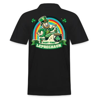 Teilzeit Kobold St. Patrick's Day Regenbogen - Männer Poloshirt - Schwarz - Hinten - Kai (181cm)