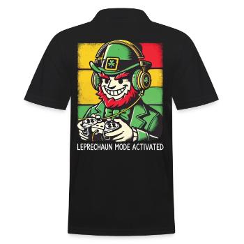 Leprechaun Mode Activated St. Patrick's Day Game - Men's Polo Shirt - black - Back - Kai (181cm)