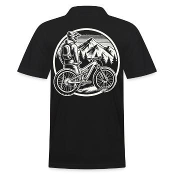Vélo aventureux Montagnes Amoureux de la nature - Polo Homme - noir - Dos - Kai (181cm)