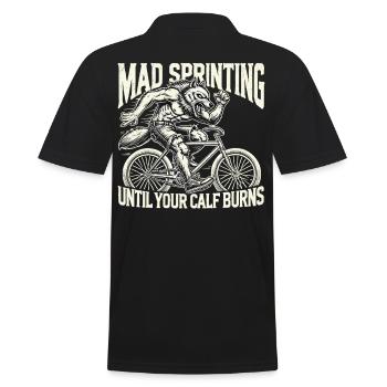 Bicycle Mad Sprinting To Sore Muscles - Men's Polo Shirt - black - Back - Kai (181cm)