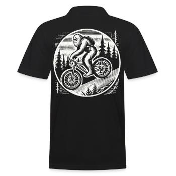 Aventure à vélo Bigfoot dans les bois - Polo Homme - noir - Dos - Kai (181cm)