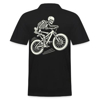 Skeleton On Bike Aventure en VTT - Polo Homme - noir - Dos - Kai (181cm)
