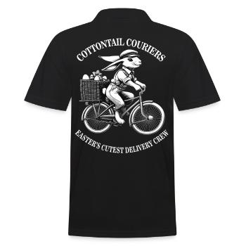 Courrier à queue de coton de Pâques Esthétique rétro - Polo Homme - noir - Dos - Kai (181cm)