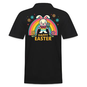 Rétro Lapin de Pâques Arc-en-ciel Esthétique Pâques - Polo Homme - noir - Dos - Kai (181cm)