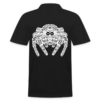 Spider Spider Spiders Animals Horror Halloween - Men's Polo Shirt - black - Back - Kai (181cm)