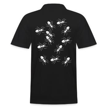 Ants Ant Insect Insects Pests Phobia - Men's Polo Shirt - black - Back - Kai (181cm)